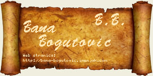 Bana Bogutović vizit kartica